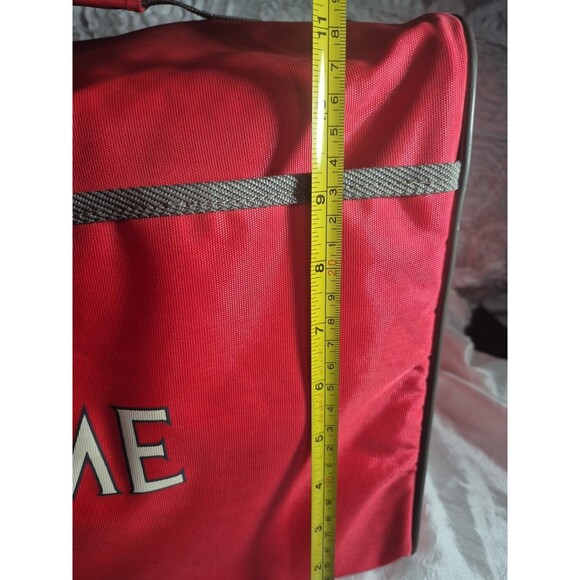 Vintage Time Magazine Locker Bag Red Excellent Condition Original Tag And Strap - Picture 15 of 16
